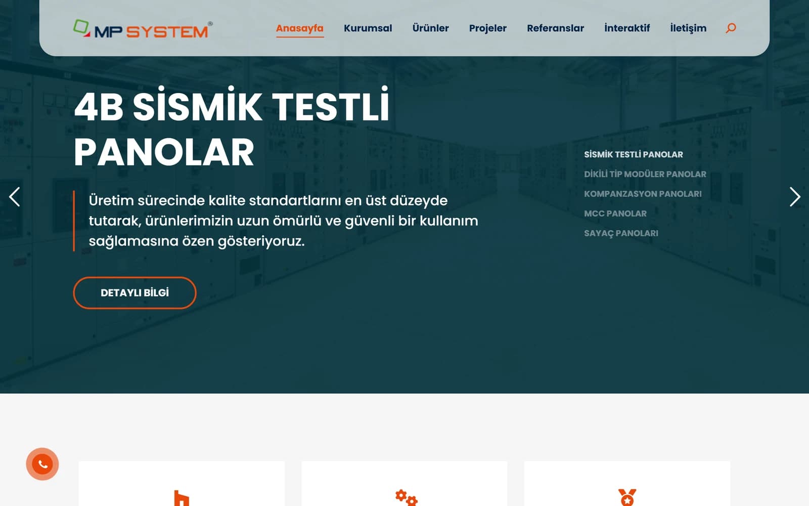 MP System Pano: sitenin ana sayfası