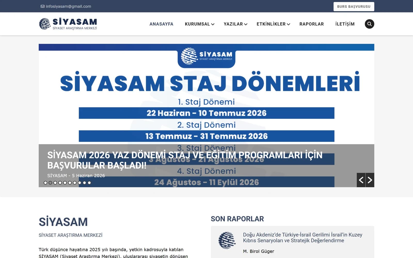 SİYASAM: sitenin ana sayfası
